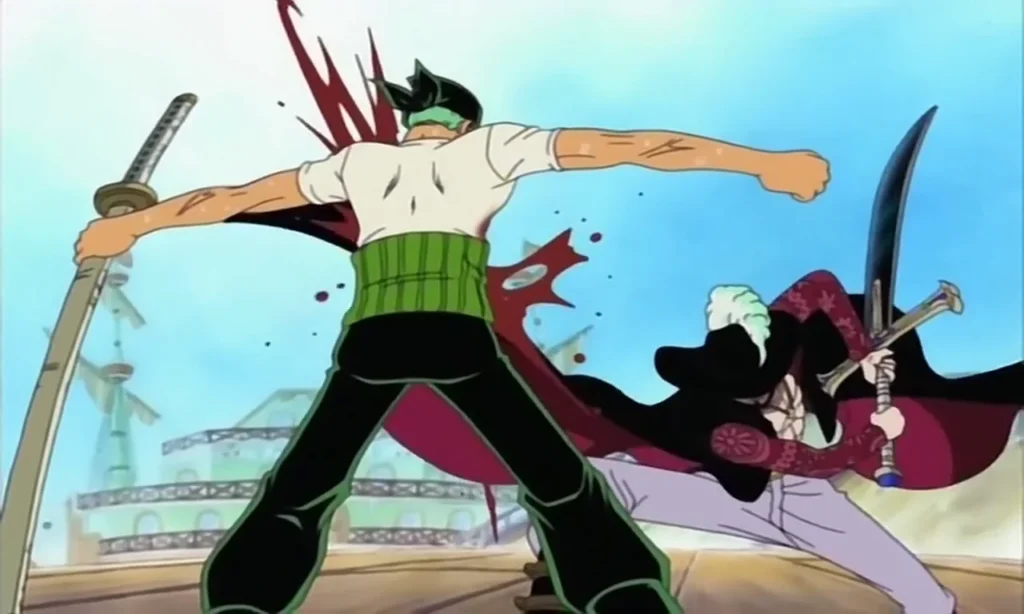 Zoro vs Mihawk