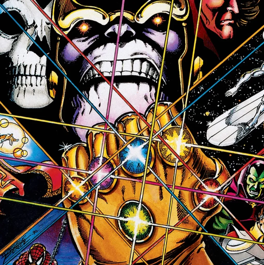 Thanos com joias do infinito