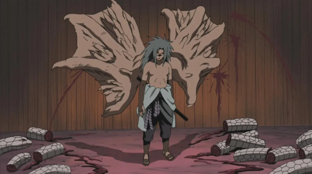 Sasuke Uchiha com selo amaldiçoado