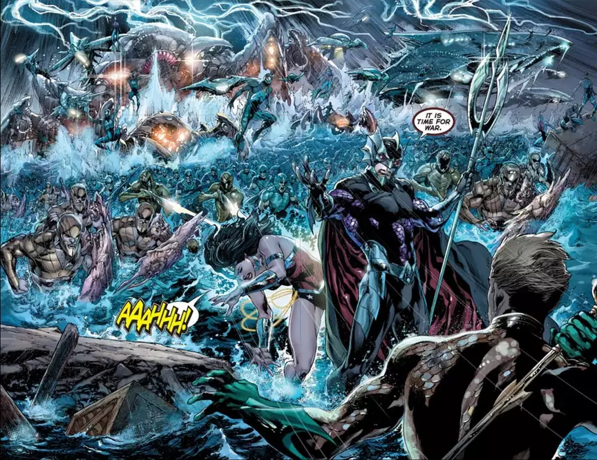 Aquaman vs Mestre dos oceanos Luta