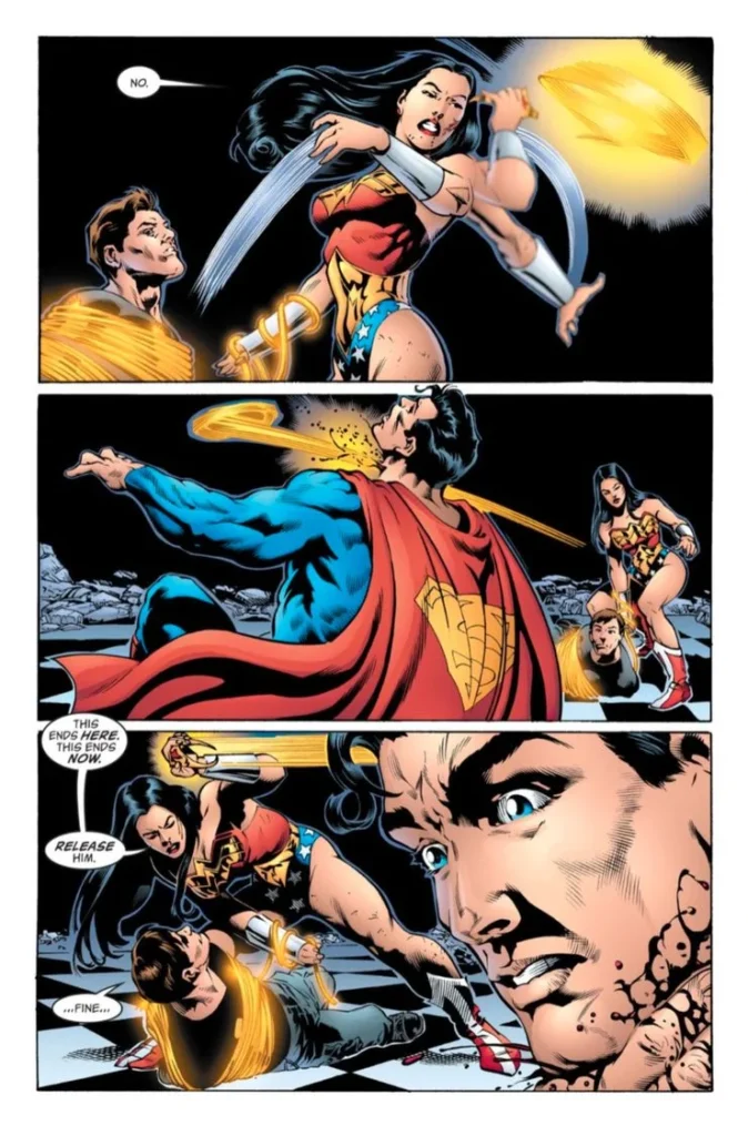Luta Superman vs Mulher maravilha
