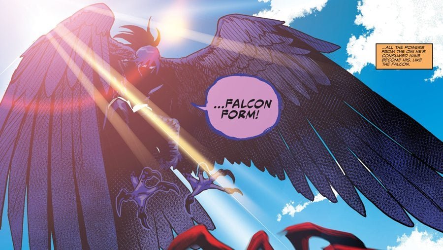 Kid venom modo falcão